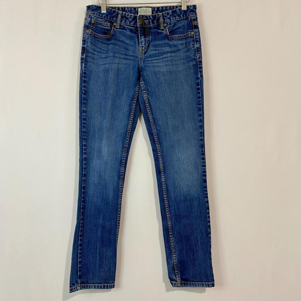 Aeropostale Women's Bayla Skinny Jean Dark Blue Wash Size 7/8 Short EUC
